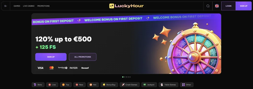 Lucky Hour Casino – Transparente Bonusbedingungen und regelmäßige Aktionen